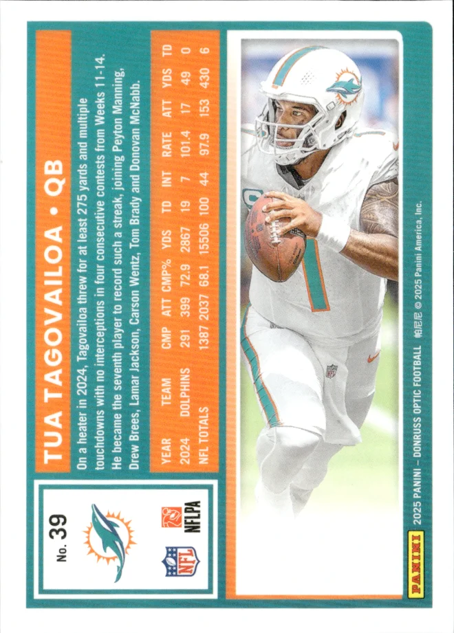 Tua Tagovailoa card back