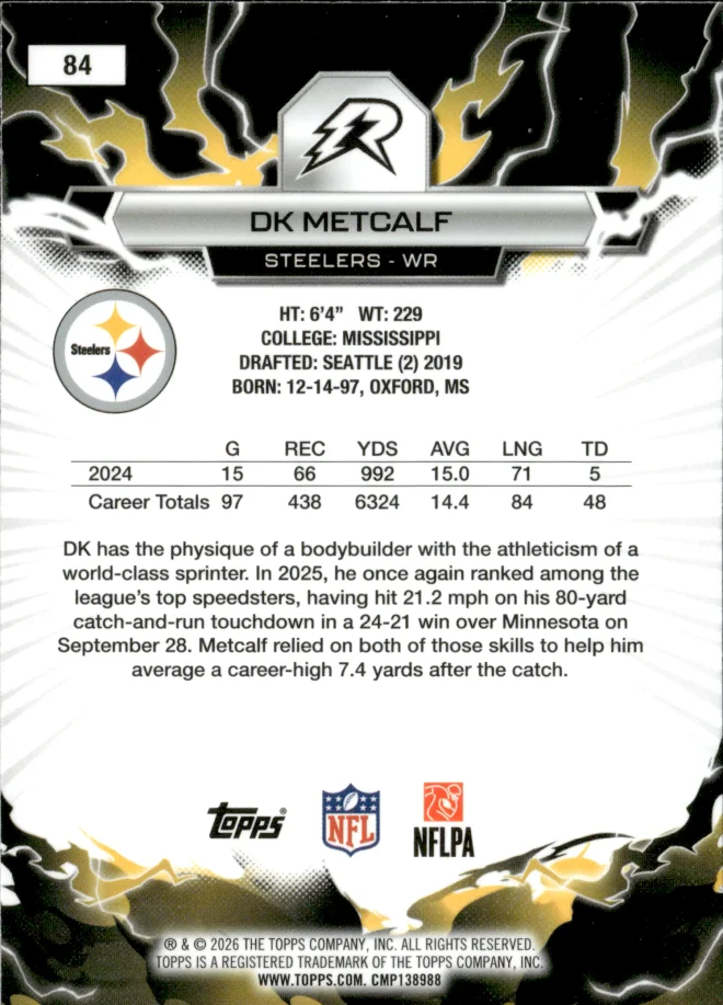 DK Metcalf card back
