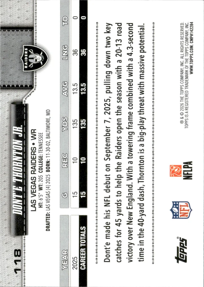 Dont'e Thornton Jr. card back
