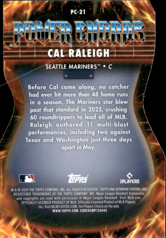 Cal Raleigh card back
