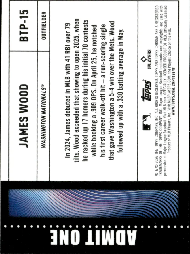 James Wood card back