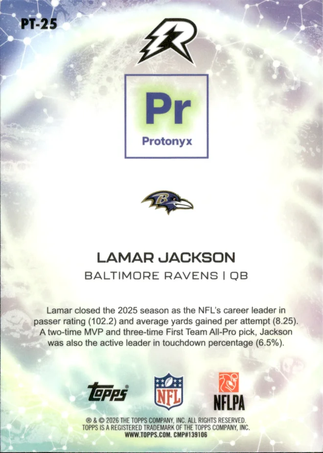 Lamar Jackson card back