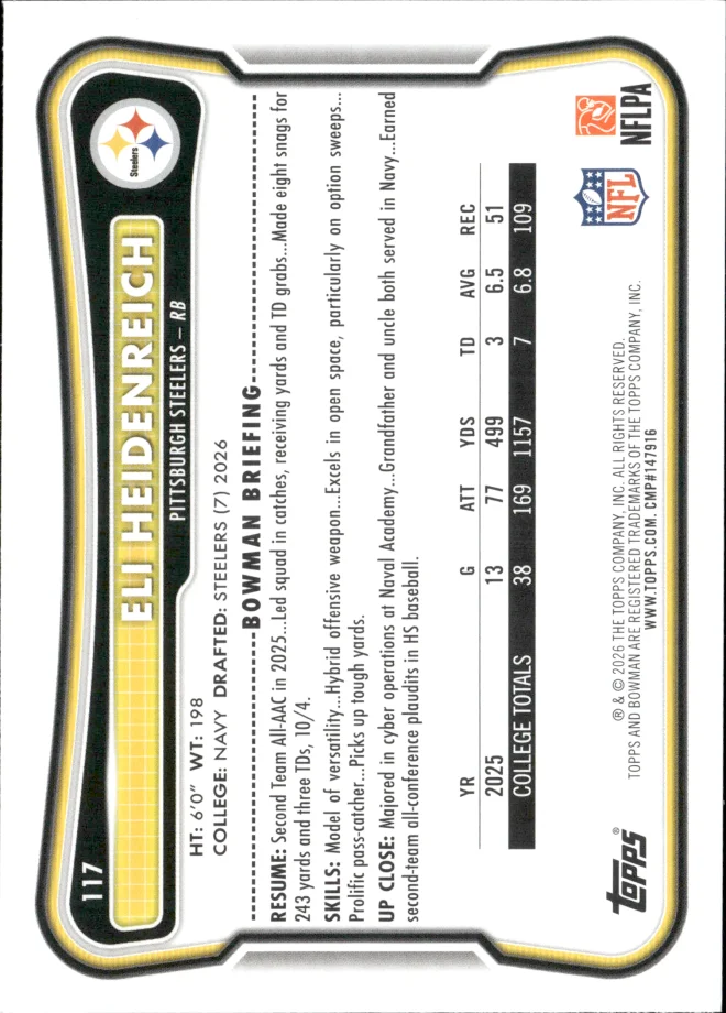 Eli Heidenreich card back