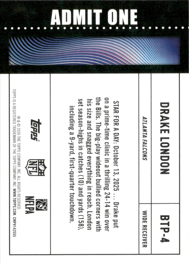 Drake London card back