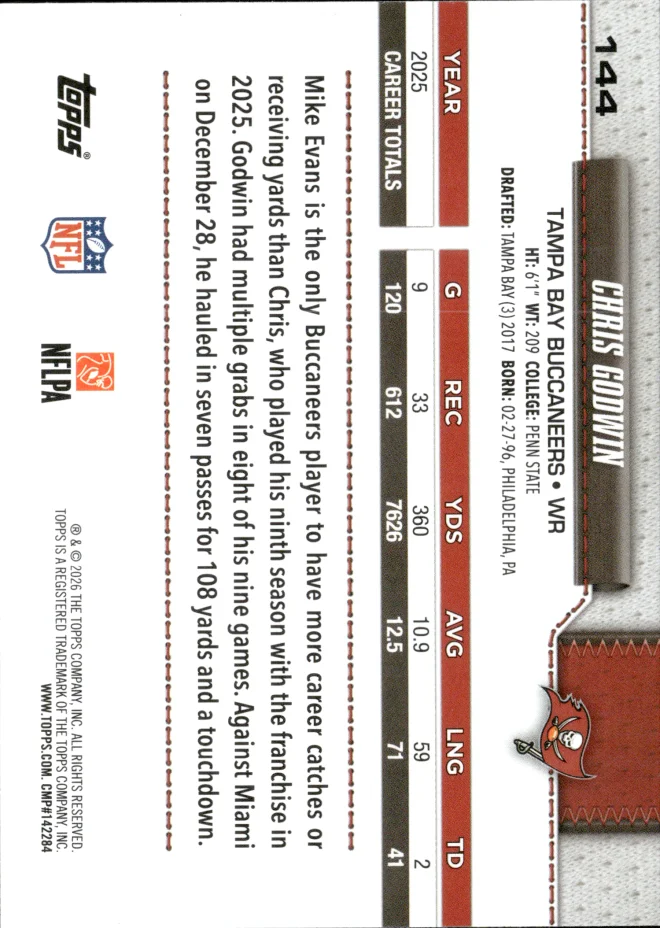 Chris Godwin card back