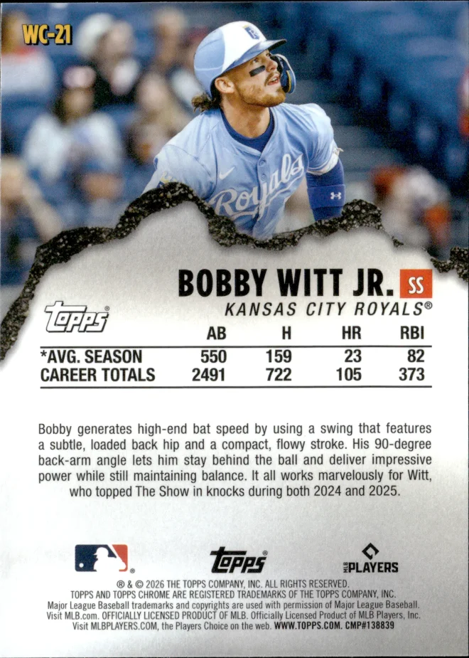 Bobby Witt Jr. card back