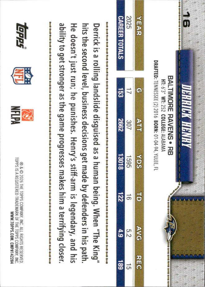 Derrick Henry card back