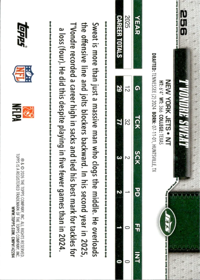 T'Vondre Sweat card back