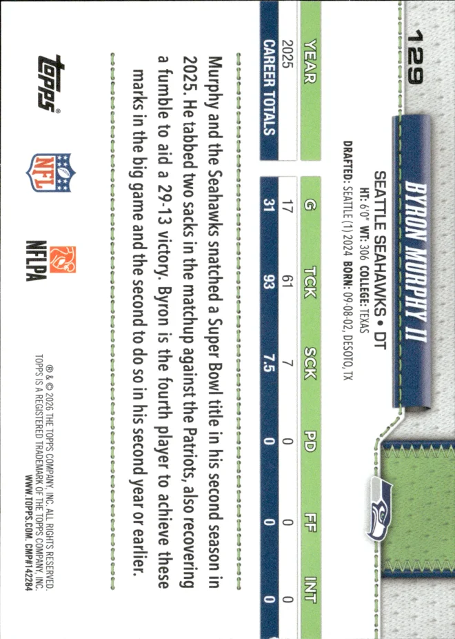 Byron Murphy II card back