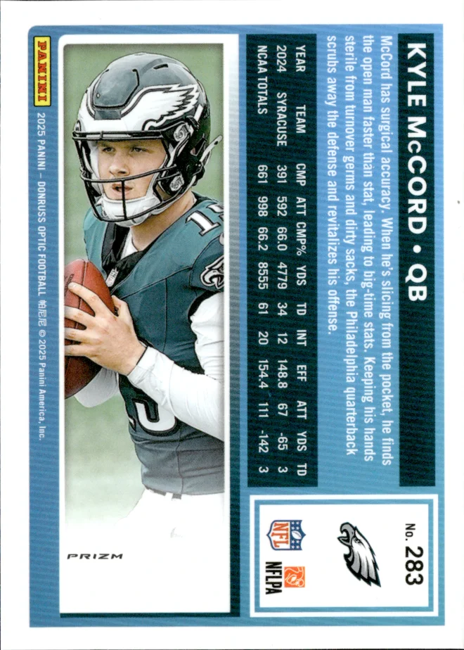 Kyle McCord card back