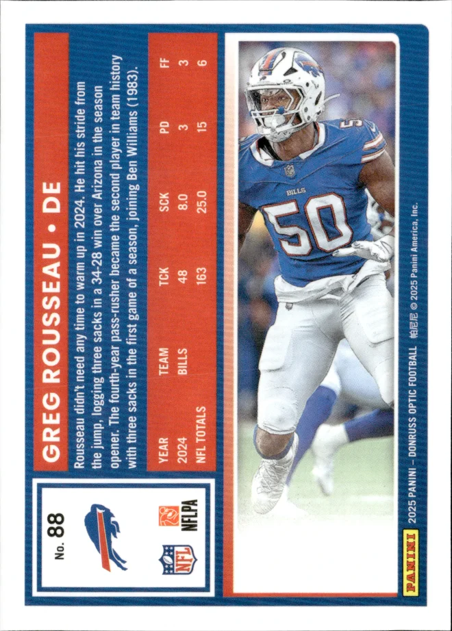 Greg Rousseau card back