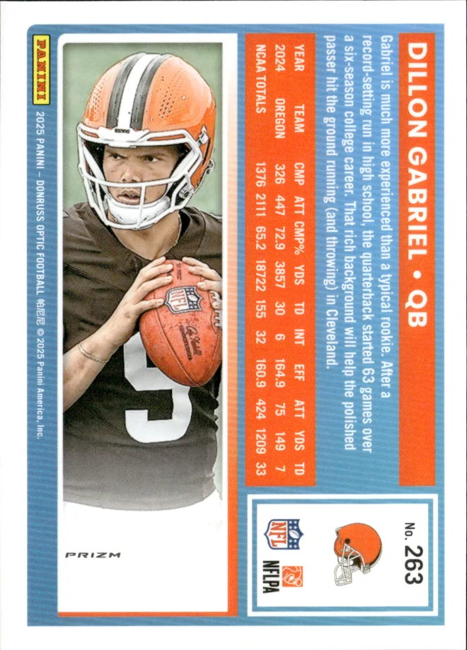 Dillon Gabriel card back
