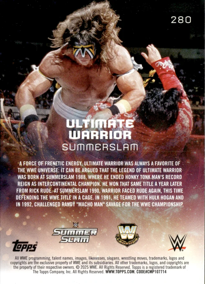 Ultimate Warrior card back