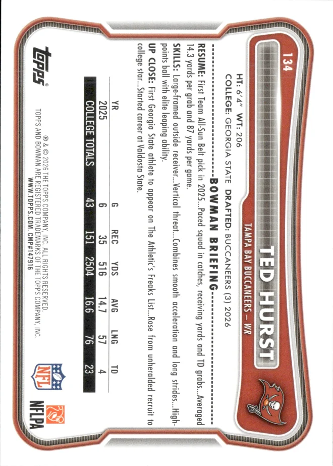 Ted Hurst card back