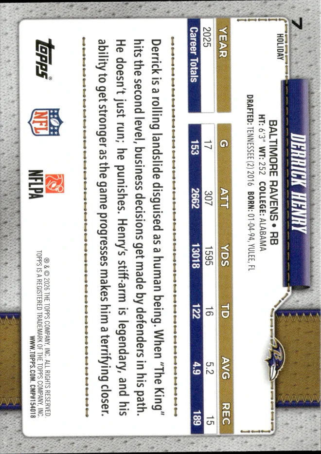 Derrick Henry card back