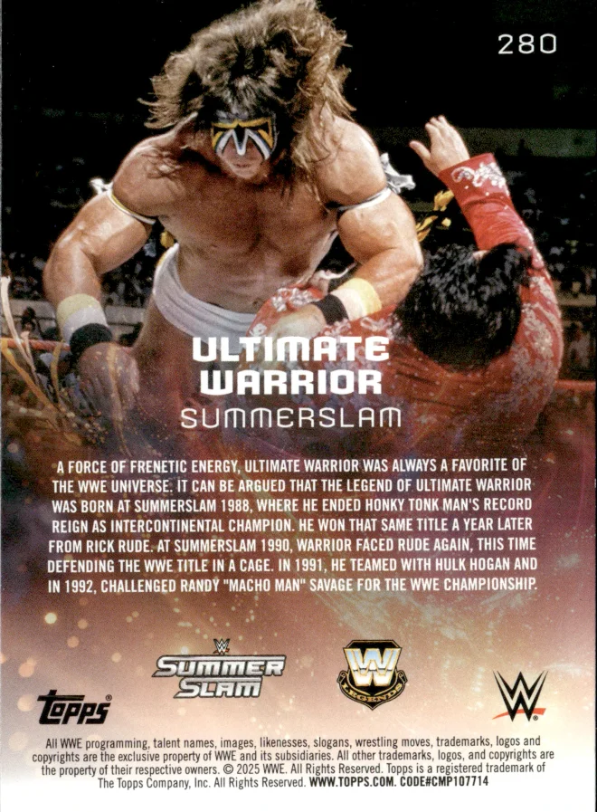 Ultimate Warrior card back