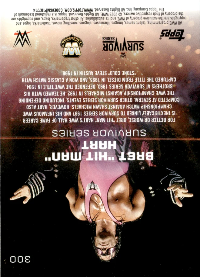 Bret Hart card back