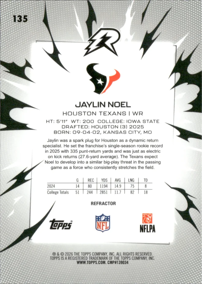 Jaylin Noel card back