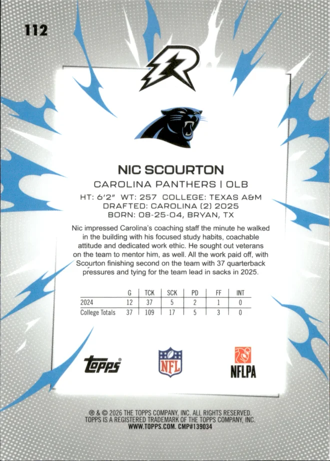 Nic Scourton card back