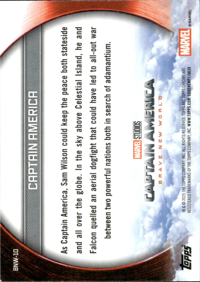 Captain America card back