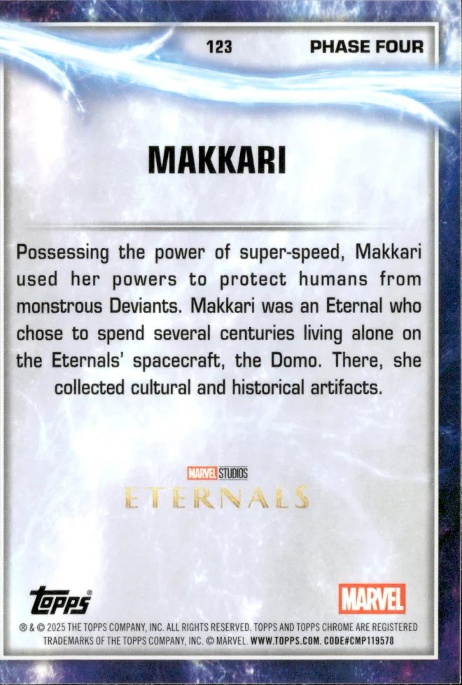 Makkari card back
