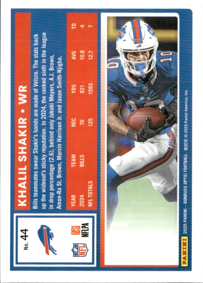 Khalil Shakir card back
