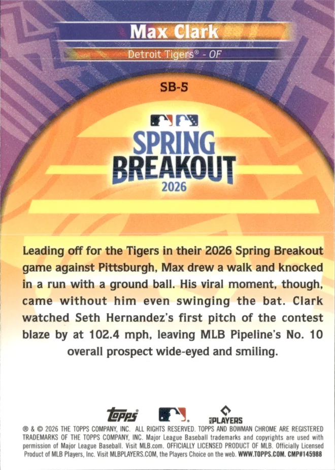 Max Clark card back