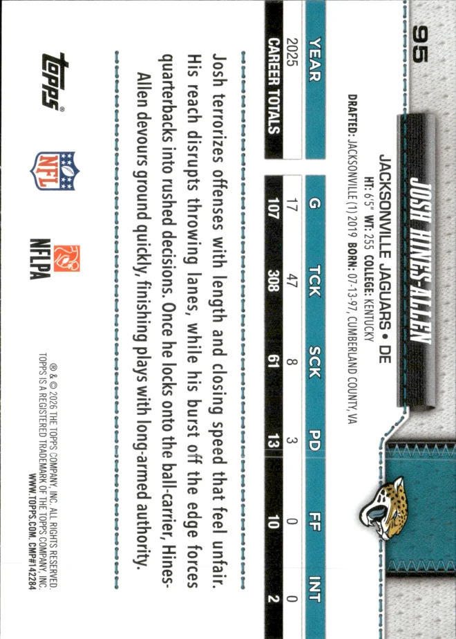 Josh Hines-Allen card back