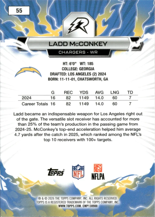 Ladd McConkey card back
