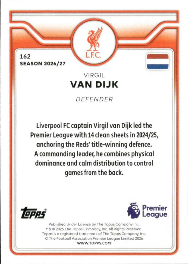 Virgil van Dijk card back