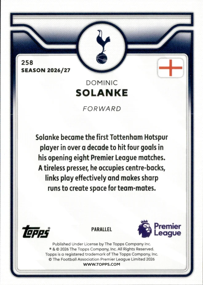 Dominic Solanke card back