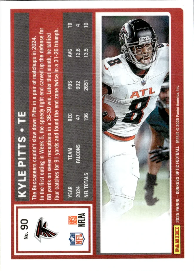 Kyle Pitts card back