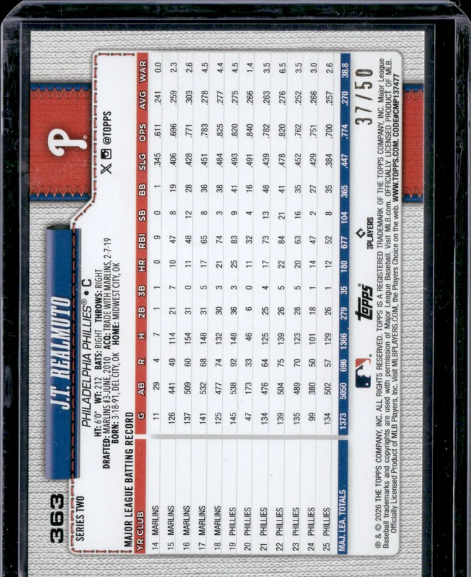 J.T. Realmuto card back