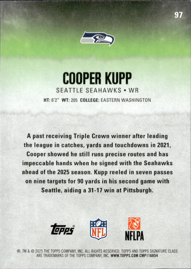 Cooper Kupp card back