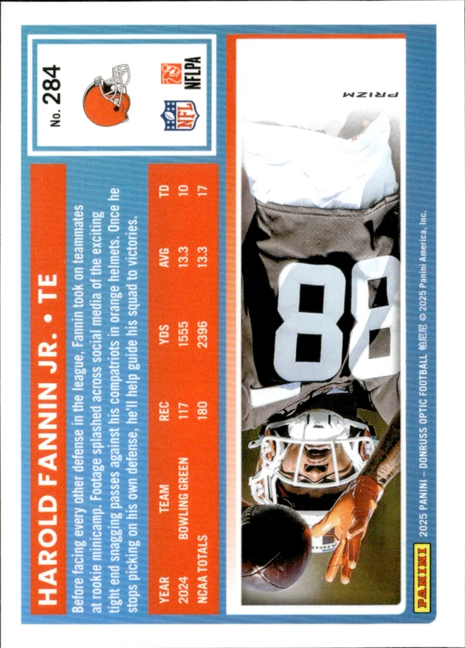 Harold Fannin Jr. card back
