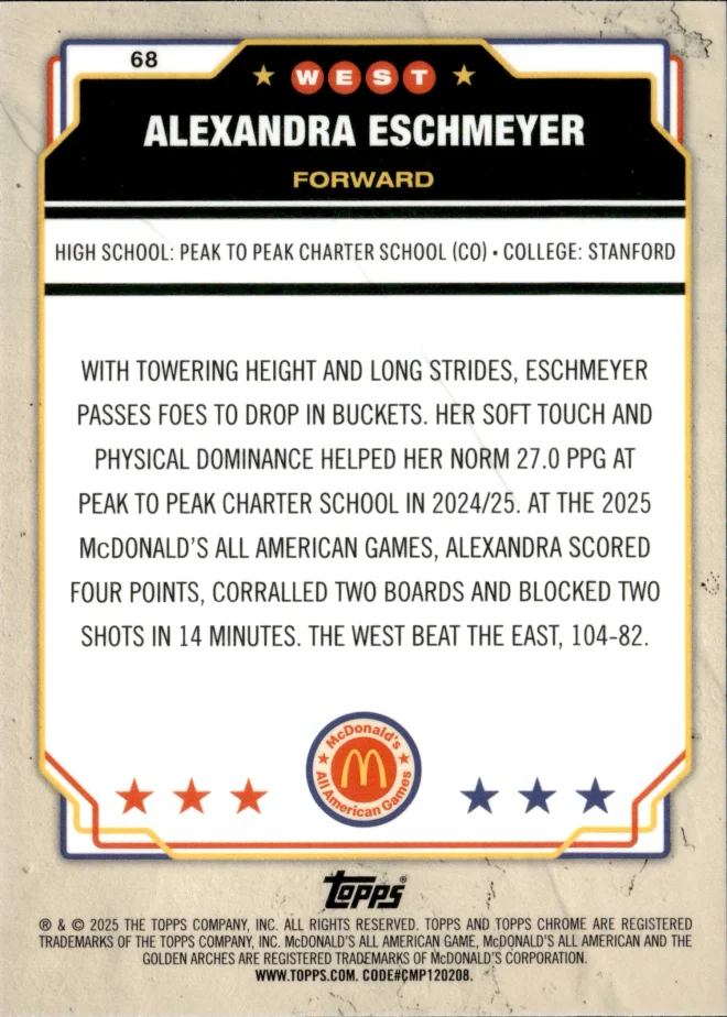 Alexandra Eschmeyer card back