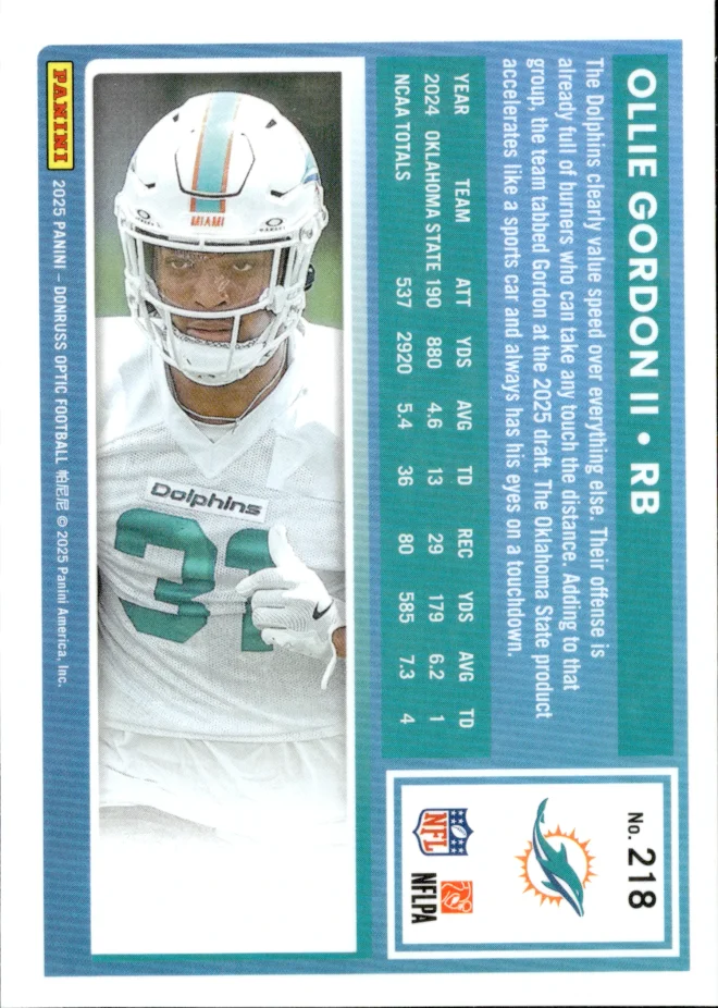 Ollie Gordon II card back