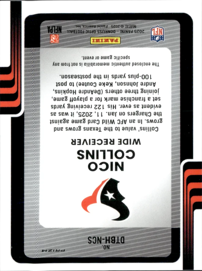 Nico Collins card back