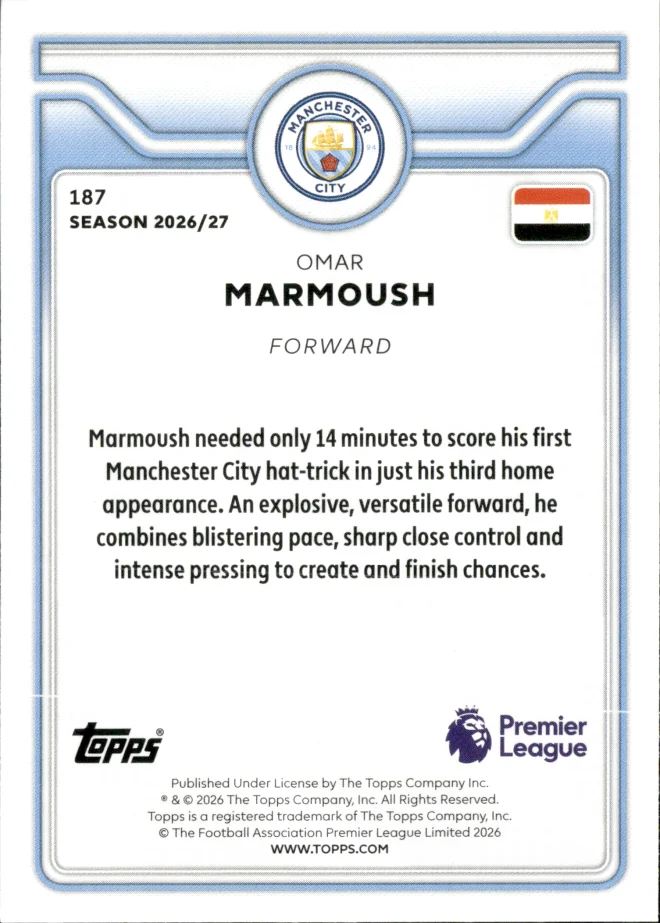 Omar Marmoush card back