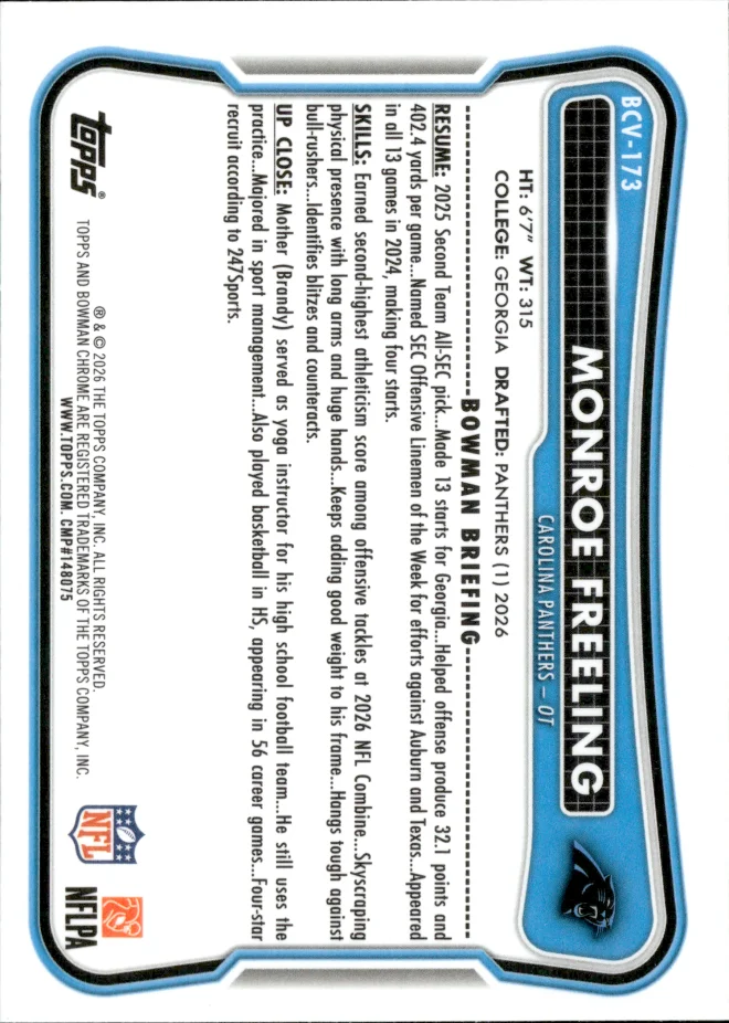Monroe Freeling card back
