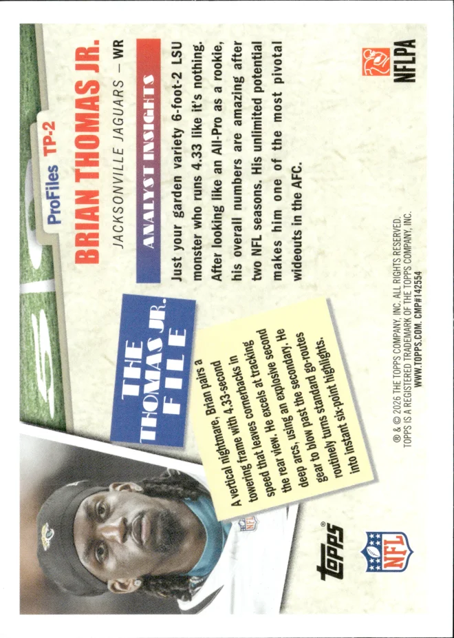 Brian Thomas Jr. card back