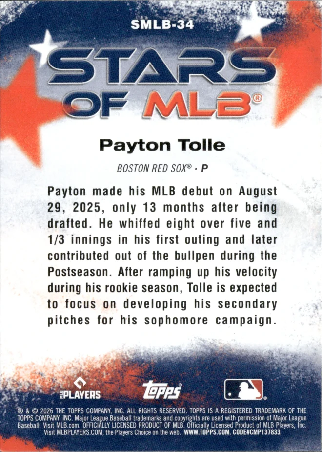 Payton Tolle card back