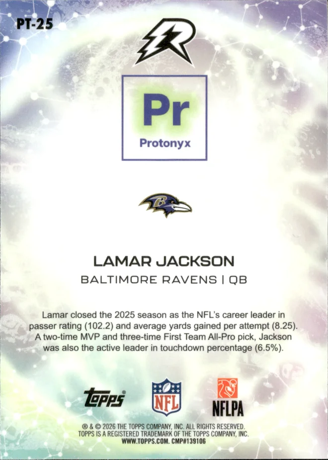 Lamar Jackson card back