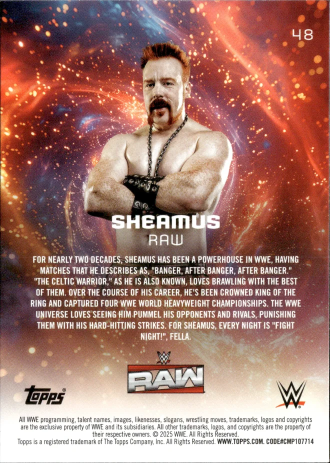 Sheamus card back