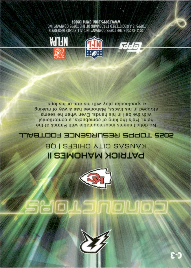 Patrick Mahomes II card back