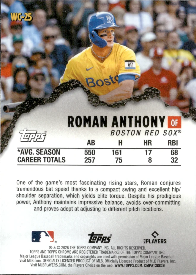 Roman Anthony card back