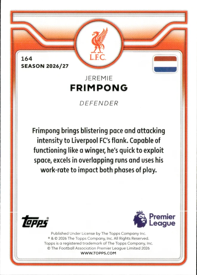 Jeremie Frimpong card back