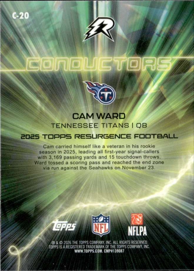 Cam Ward card back