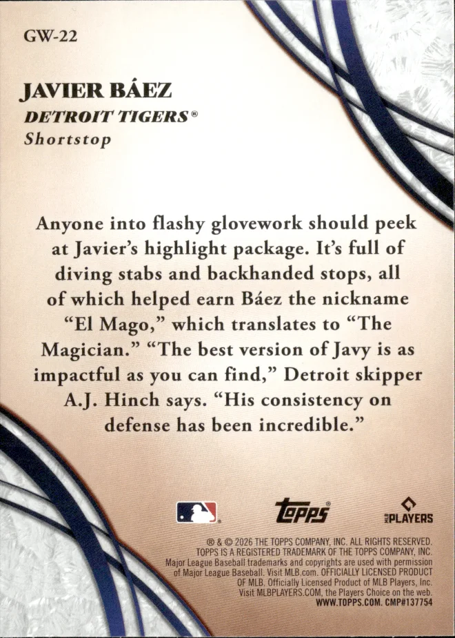 Javier Báez card back