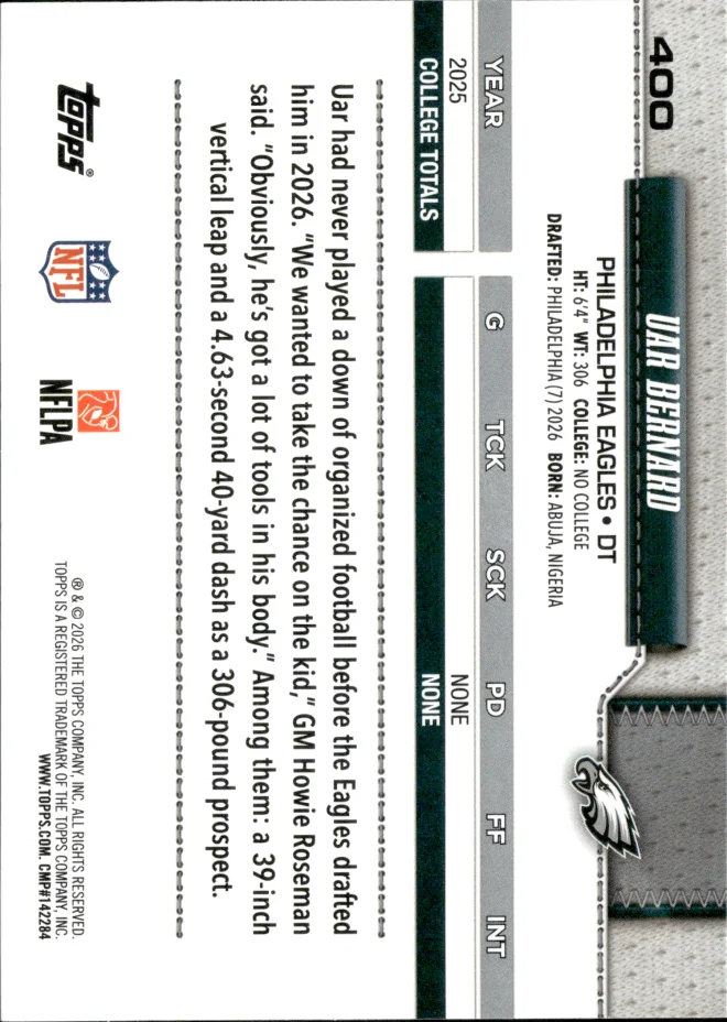 Uar Bernard card back